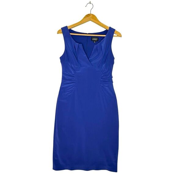 Adrianna Papell Dresses & Skirts - ADRIANNA PAPELL Cornflower Blue Ruched Pleated Dress Sheath Cocktail Size 6